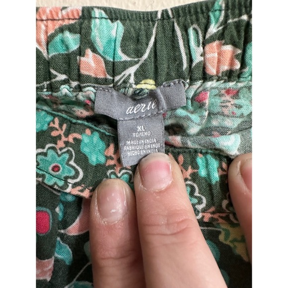 Aerie‎ XL Floral Print Drawstring Shorts Boho Festival Casual - Picture 4 of 5